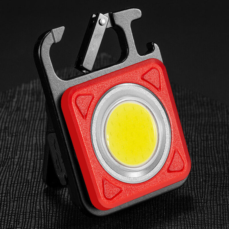 Mini LED Keychains Flashlight Rechargeable Pocket Carabiner Hanging Light