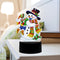Snowman DIY Diamond Painting LED Light Mosaic Embroidery Night Lamp for Festival