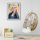 5D DIY Full Round Drill Diamond Painting Blond Girl Home Art Crafts Mosaic