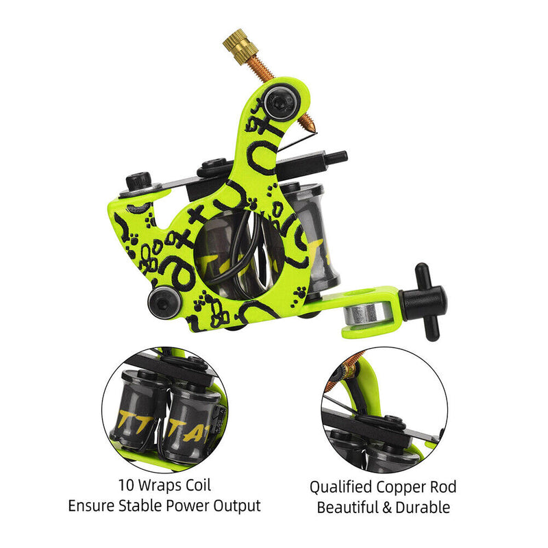 10-Wrap Serif Tattoo Machine Uninterrupted Stable Starter Secant Equipment