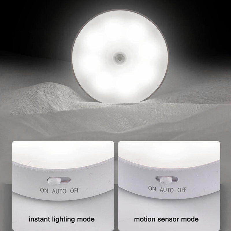 8Led Motion Sensor Light Wall Cabinet Stair Night Lamp Chargeable Lamp Lights_