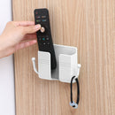 Adhesive Remote Control Mobile Phone Charging Plug Organizer Rack (White) Newly