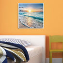 Canvas Paint By Numbers Seaside Sunset Oil Hand Painted Drawing Kit Home De