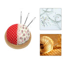 Fabric Needle Storage Holder Pastoral Round Pin Cushion for Needlework Craft DIY
