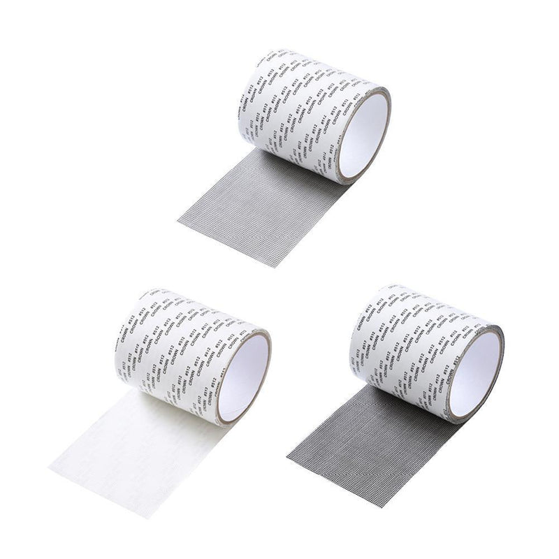 3pcs Repair Tape Self Adhesive Mosquito Window Net Repair Patch(Black)