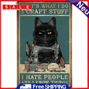 5D Black Cat Mosaic Diamond Painting Drawing Full Round Drill DIY Art Handcraft