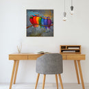 Oil Paint By Numbers Colorful Bird Frameless Picture Craft Kit for Living R