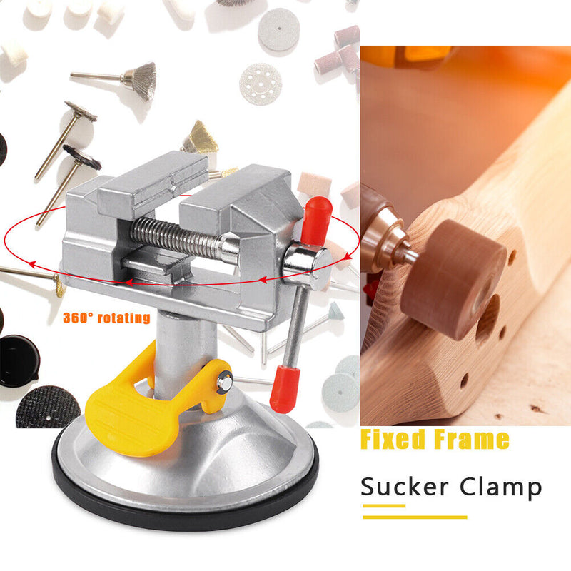 Fixed Frame Sucker Clamp Adjustable Table Bench Vise Rotatable Bench Screw Newly