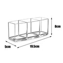 Makeup Brush Holder Organizer 3-Slot Acrylic Cosmetic UK Storage Brushes Z7S6