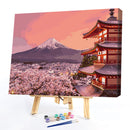 DIY Digital Oil Painting By Numbers Flower Tower Canvas Drawing Picture 40x50