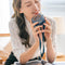 Bladeless Neck Digital Fan Silent Sport Travel Personal Desktop Fan (Blue)