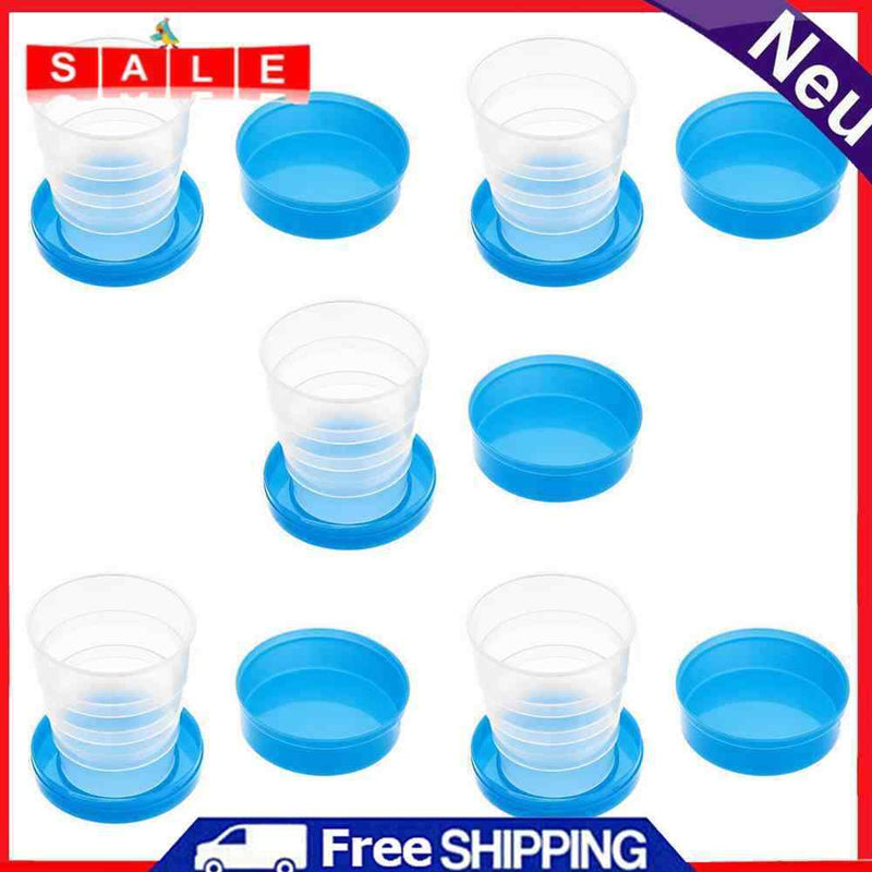 100ml Plastic Folding Water Bottle Sports Portable Travel Camping Telescopic Cup