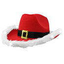 CHRISTMAS Light Up LED Cowboy Hat SANTA Costume party COUNTRY FUN`