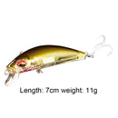 #A Luminous Fishing Lures 7cm 11g Hard Bait Lure with Treble Hooks Sea Pesca Tac