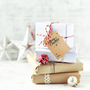 Christmas Kraft Gift Tag Stickers Xmas Tree School Home Office Present Tags
