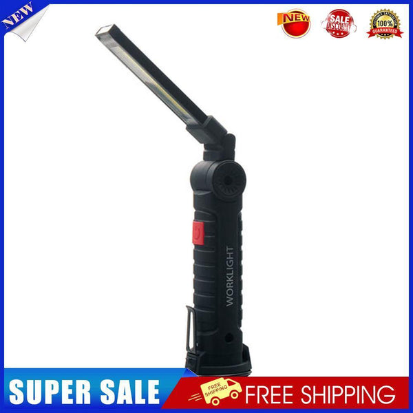 Portable COB Flashlight Rechargeable Work Camping Torch Folding Light (S)