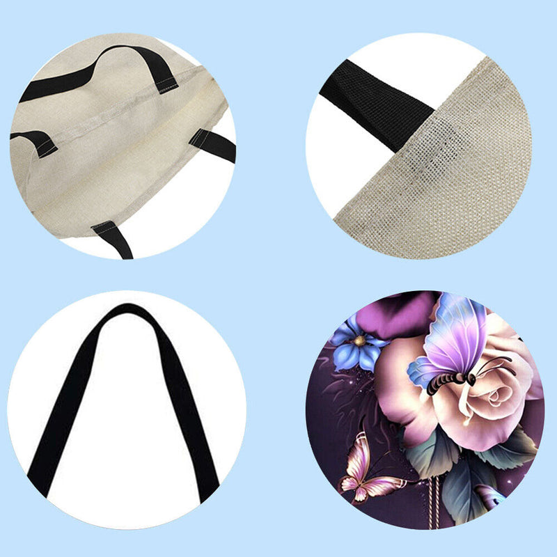 Women's Large Capacity Flower and Butterfly Shopping Bag