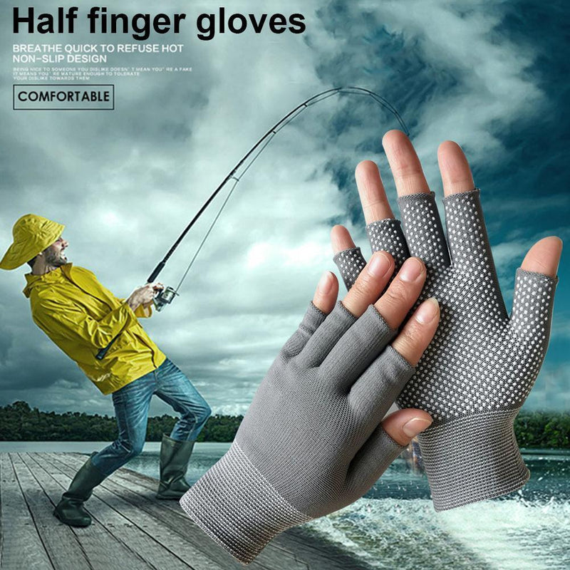 20pcs Fingerless Outdoor Bicycle Anti-skid Half Finger Fishing Gloves