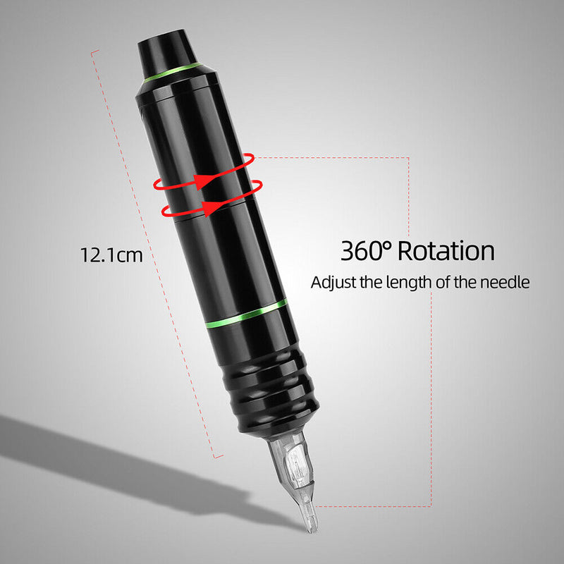 Rotary Tattoo Pen Powerful Silent Motor with Hook Line Guns Body Art Machine