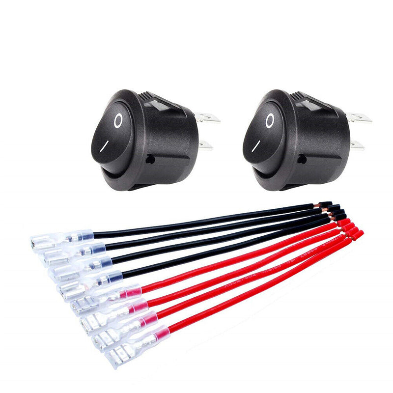 Round Rocker Switch Professional ON Off 20mm DC12V-24V Toggle Switch for Car