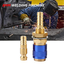 Water Cooled Gas Adapter Quick Connector for MIG TIG Welding Torch (Blue) Newly