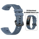 Soft TPU Watch Band Bracelet Wrist Strap for Huawei Band 3 Pro (Cyan) Newly