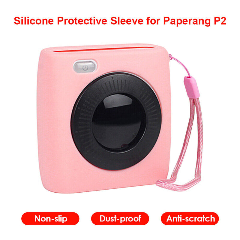 Silicone Protective Case Cover for Paperang P2 Mini Pocket Printer (Pink) Newly
