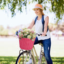 4pcs/Set Handwoven Bicycle Front Basketball Adjustable Bike Handleable Storage Basketball