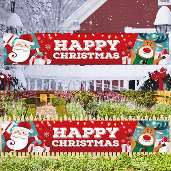 Frohe Weihnachten Outdoor Banner hängende Zeichen Home Xmas Dekoration Ornament.