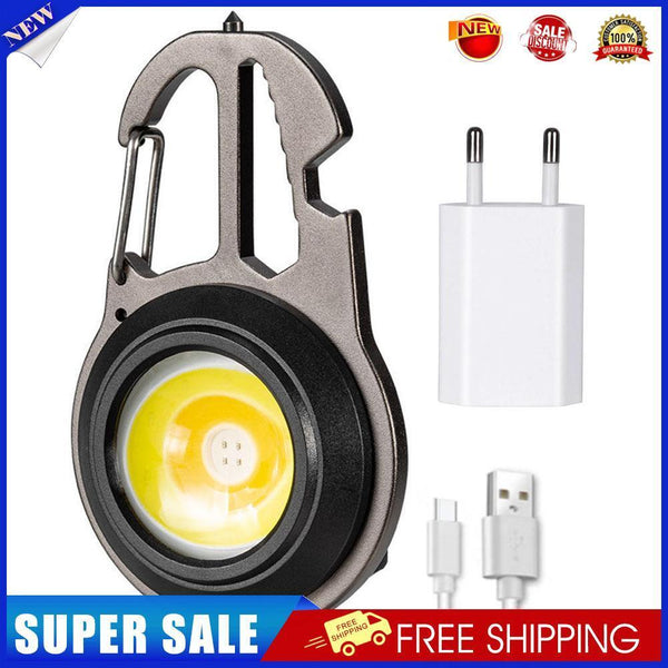 Portable LED Flashlight Mini Keychain Work Light Outdoor Bottle Opener (D)