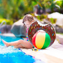 Thickening Lifebuoy PVC Material Foldable Swimming Ring Portable Pool Acces