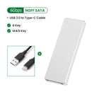 6Gbps Enclosure M.2 NGFF SATA Mobile Hard Disk Case for 2230/2242/2260/2280 SSD