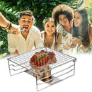 Outdoor BBQ Grill Folding Steel Stoves Barbecues Mini Camping Grills