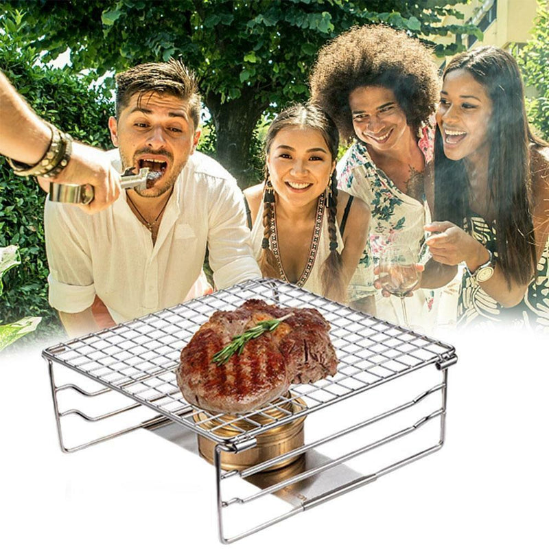 Outdoor BBQ Grill Folding Steel Stoves Barbecues Mini Camping Grills
