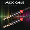 1m 3.5mm Audio Cable Nylon Braided AUX Extension Cord for Speaker Car MP3