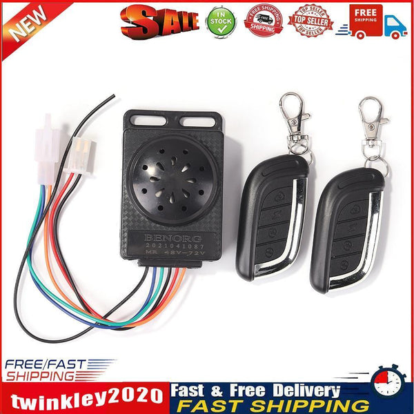 36V-72V Remote Control Electric Scooter Alarm Antitheft Security System Newly
