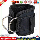 Cable Ankle Straps Leg Exercises D-Ring Foot Support Ankle Cuffs (Black) Newly