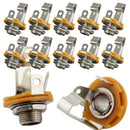 Adapter 6.35 Female Base 1/4" Mono Input Jack Plug Amplifier Socket For 10pcs