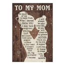 To My Mom Canvas Gift From Daughter Mother's Day Gift Decorative K1A4 E6B4