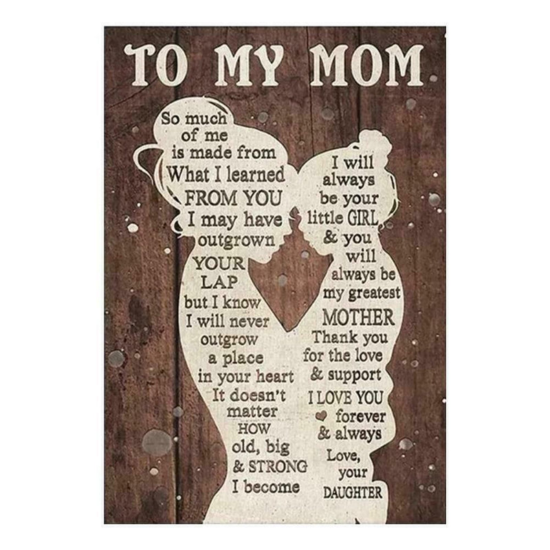 To My Mom Canvas Gift From Daughter Mother's Day Gift Decorative K1A4 E6B4