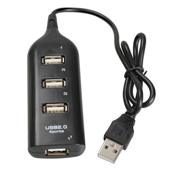 4 Port USB 2.0 High Speed Mini Hub Female Pattern for Laptop PC