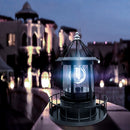Lighthouse Solar LED Light 360 Degree Rotating Lamp Beacon Garden Yard Decor