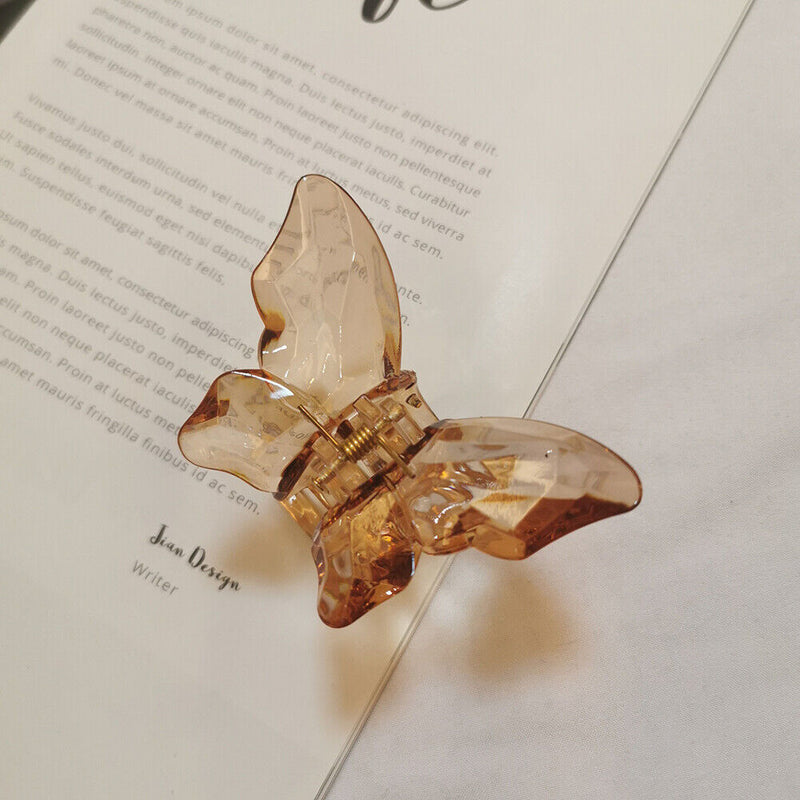 Butterfly Claw Hair Clips Women Korean Cute Transparent Girl Hairpin Headwear