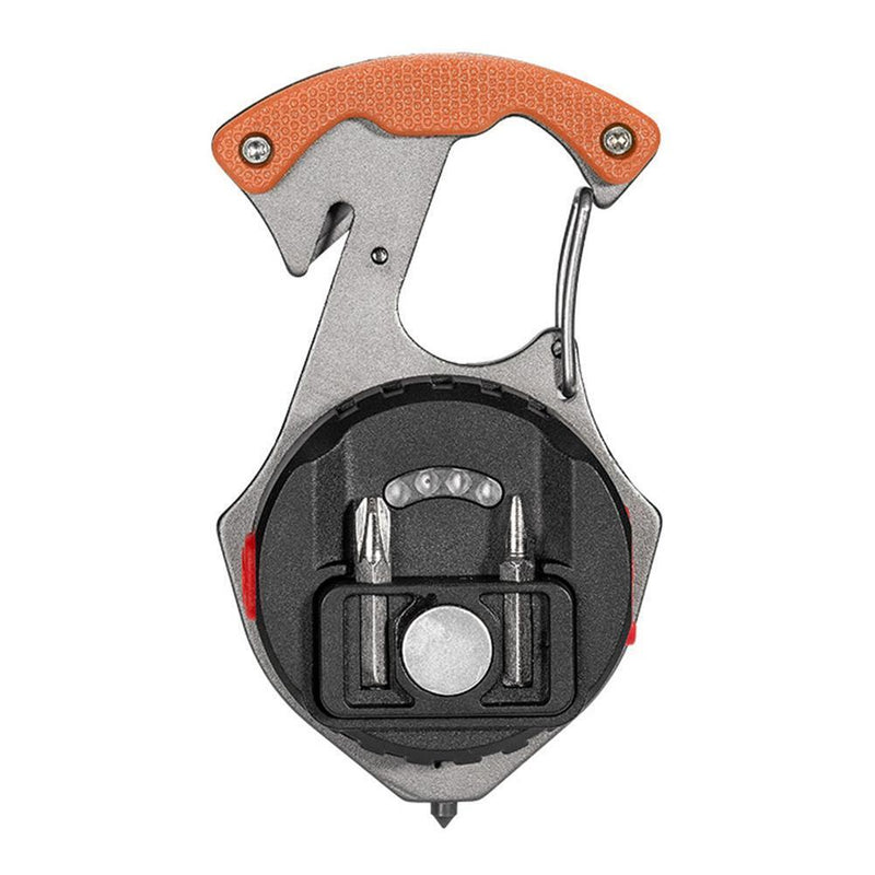 Multifunction COB LED Flashlight Camping Screwdriver Keychain Lamp (Orange)