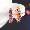 Zircon Earrings Hot Colorful Flower Ear Ring Ear Stud Ear Clip