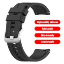 22mm Silicone Wrist Strap Band w/Buckle for Amazfit GTR 47mm (Black)