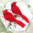 Artificial Foam Feather Parrots Handcraft Imitation Bird Garden Decor (Red)
