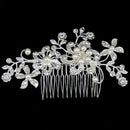 Bridal Wedding Flower Pearls Hair Comb Clip Diamante Women's Rhinestone E5M8