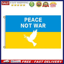 Ukraine Peace Dove Banner Peace Not War Fade Resistant Polyester Hanging Fl