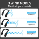 Portable Neck Fan-Ultra Quiet Air Cooler Outdoor Mute Leafless Ventilador
